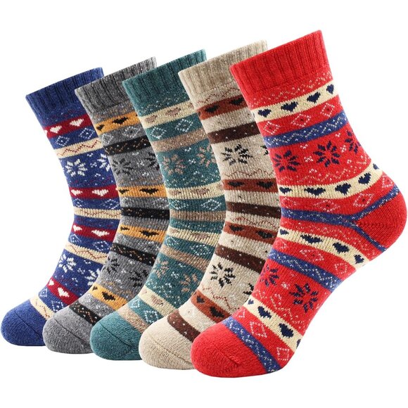 Jewelry - Wool Socks for Women, Cozy Thermal Fall Winter Hiking Alpaca Warm Think Knit Com